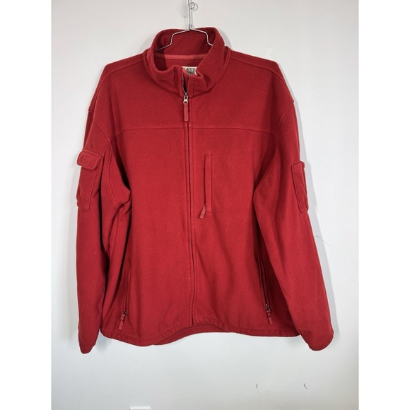 Duluth Trading Co Other - Duluth Trading Shoreman Fleece Windproof Jacket Red Full Zip Size 3X Tall Warm‎